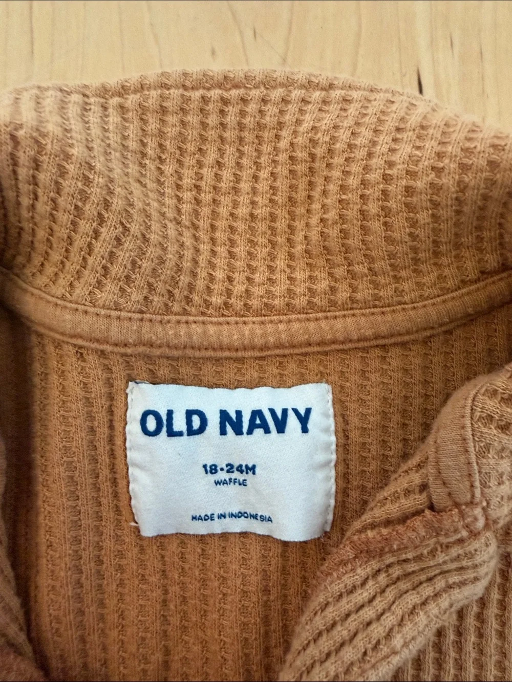 Old Navy Toddler Waffle-Knit Top in Caramel Brown